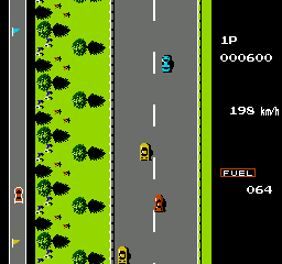 Road Fighter (Japan) In game screenshot